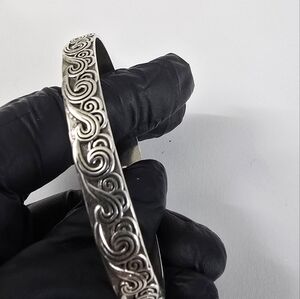 Native American Sterling Silver 925 Swirl Design Bracelet
